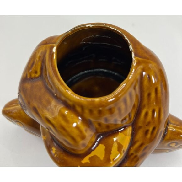 Vtg Ceramic Brown Bear Honey Jar Removable Head - Picture 6 of 8